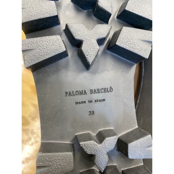 Paloma Barcelo Platform Chelsea Boots Women's 38 Brown Leather Round Toe S72 - Picture 6 of 7